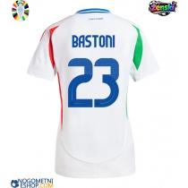 Ženski Nogometni dresi Italija Alessandro Bastoni #23 Gostujoči EP 2024 Kratek Rokav